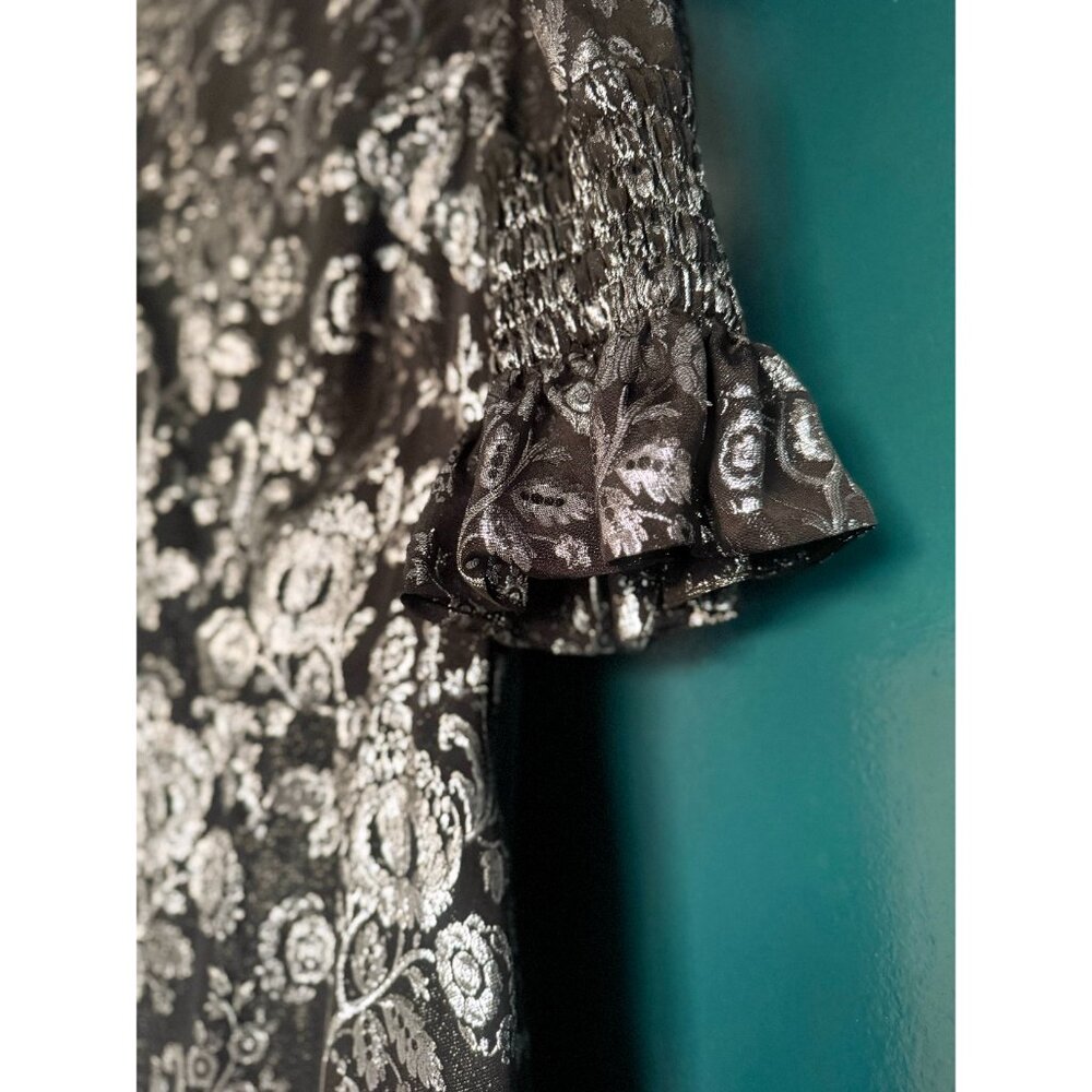 $3245 NWT The Vampire’s Wife ‘The Night Flight’ Gown in Ink Black and Silver - Picture 13 of 13